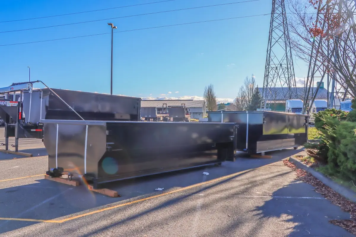 Roll-off dumpster ready for waste disposal at job site for 30 Yard Dumpster Rental in Buckingham